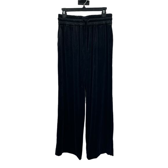 AllSaints Pants Tyler velvet trousers wide leg pull on black size 6
